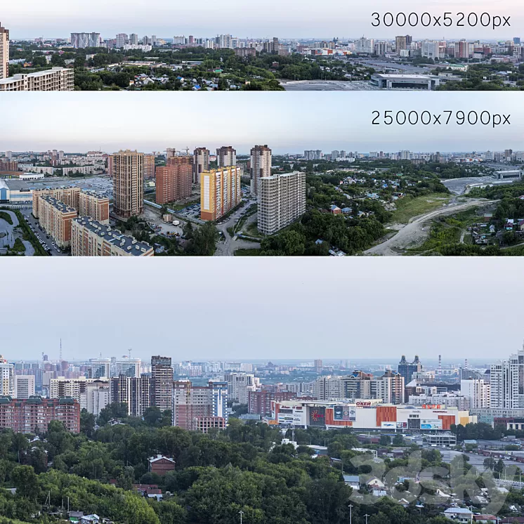 Panoramas of Novosibirsk. 2 pcs 3dskymodel