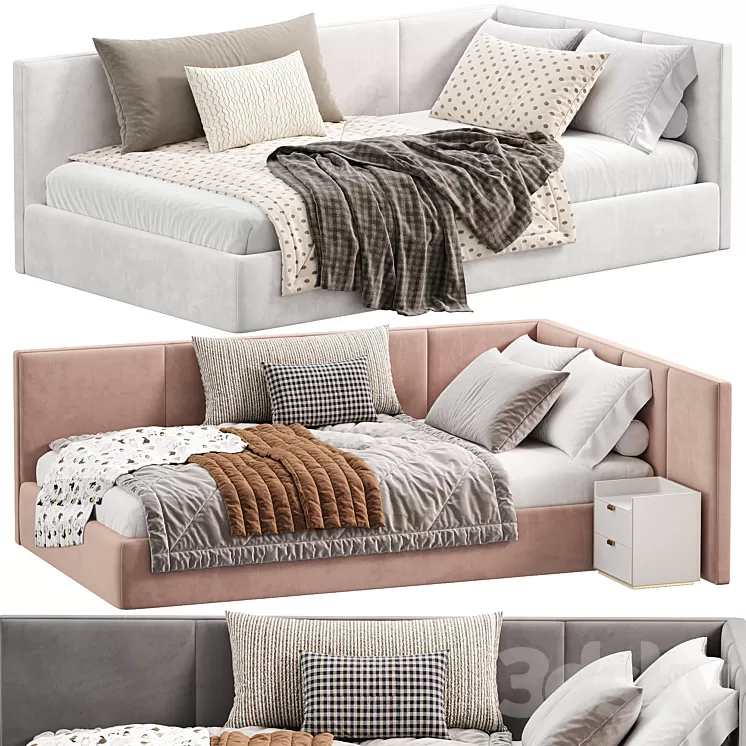 Parfe cushioned Corner bed 3dskymodel