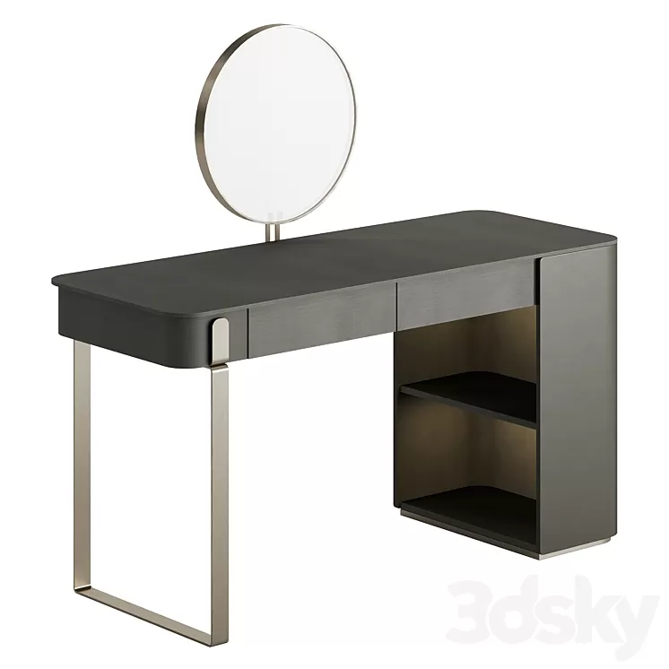 Parisienne Capital with Mirror Lady Desk 3dskymodel