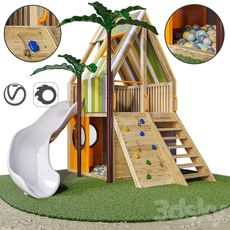 play house | House for nursery \/ playroom 3dskymodel