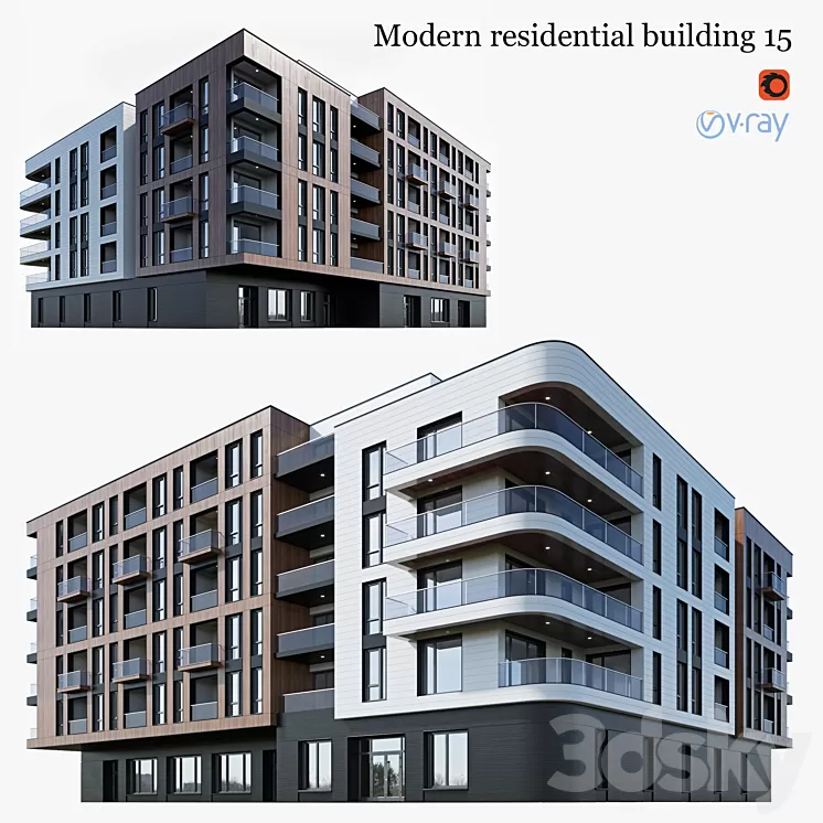 residential building 15 3dskymodel