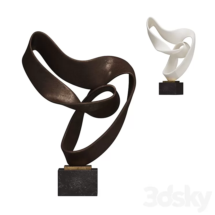 Ribbon Sculpture Decor 3dskymodel