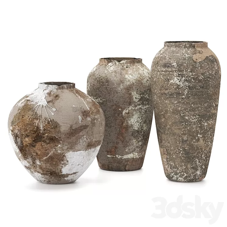 Rustic concrete vase vol6 3dskymodel