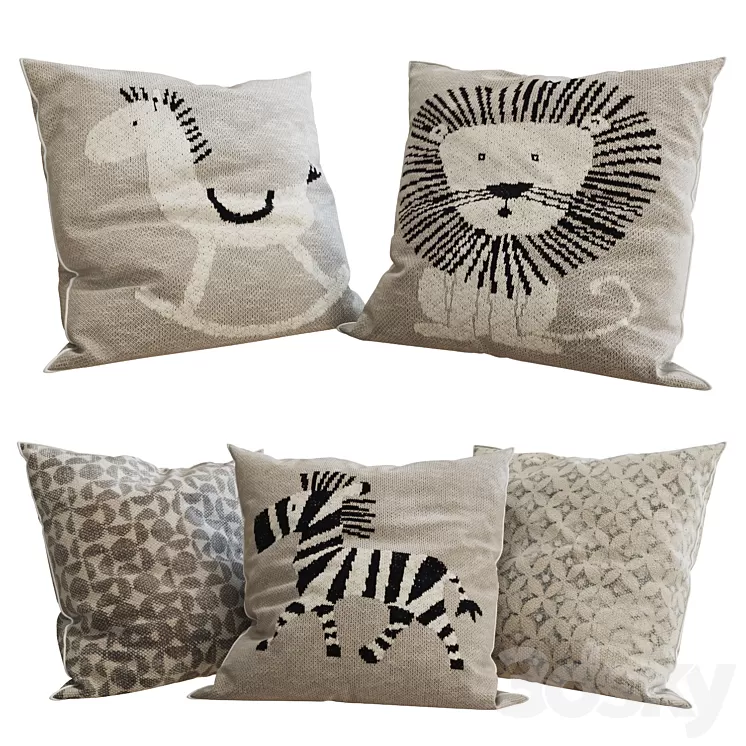 SAFAVIEH – Decorative Pillows set 7 3dskymodel