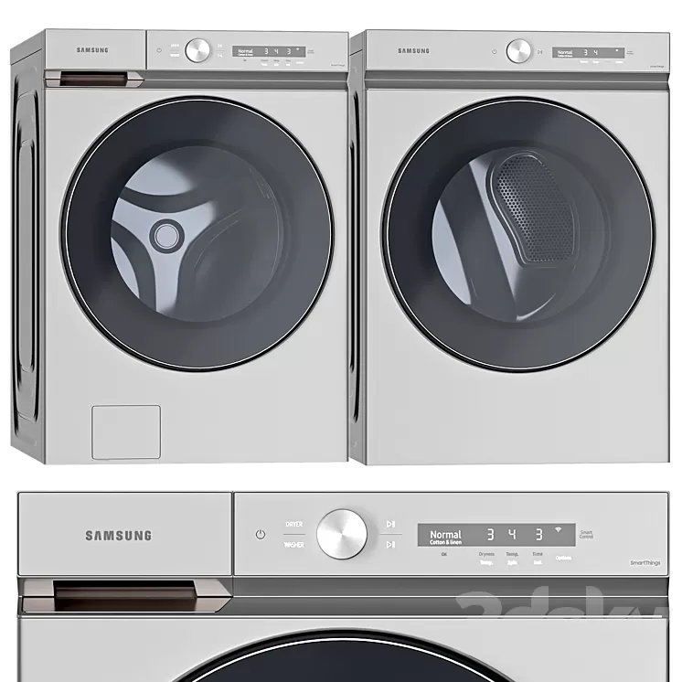 Samsung Washing Machines and Dryer- WF53BB8700ATUS – DVE53BB8700TA3 3dskymodel