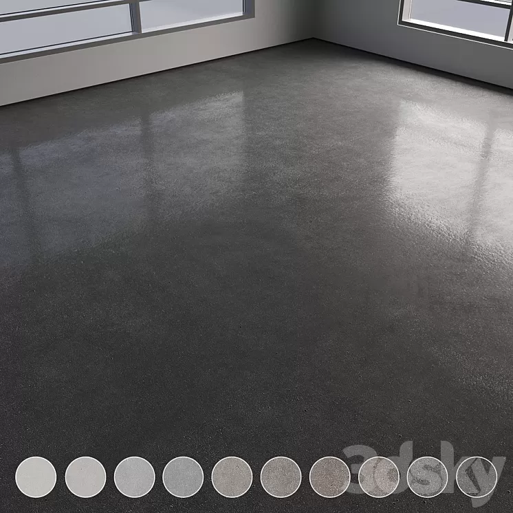 Self-leveling concrete floor No. 27 3dskymodel