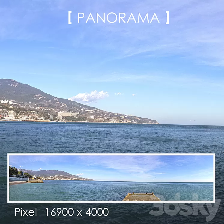 Set of panoramas of the promenade 3dskymodel