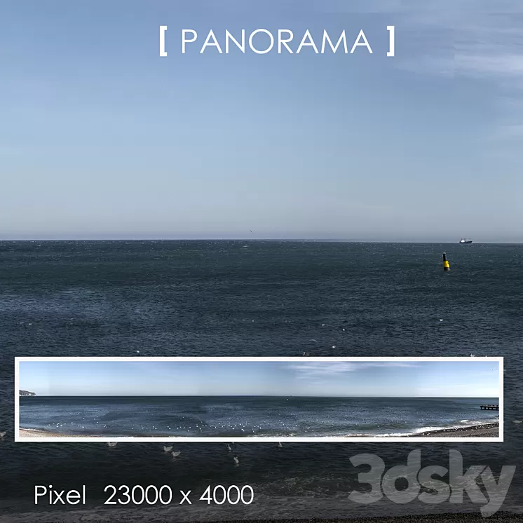 Set of panoramas of the sea 3dskymodel