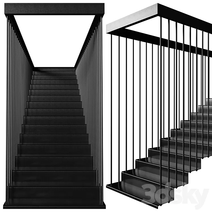 Sheet Metal Staircase 3dskymodel