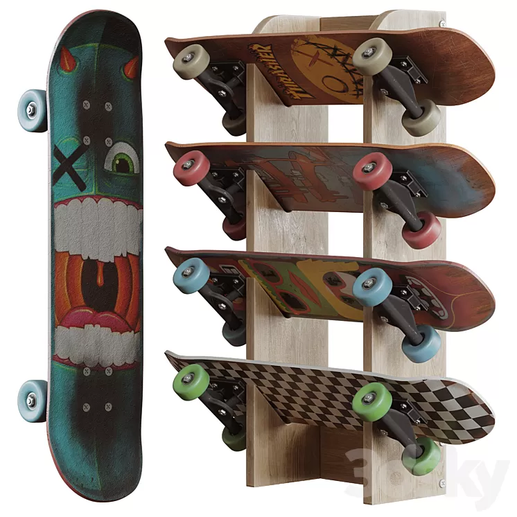 Skateboards_set 3dskymodel