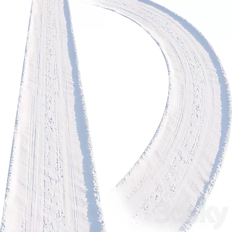 Snowy road_5 3dskymodel