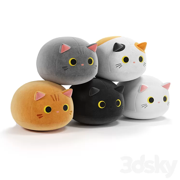 Soft toys cats 3dskymodel