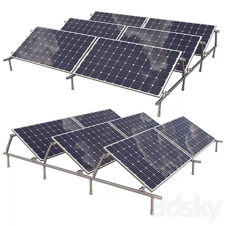 solar panel power plant 3dskymodel