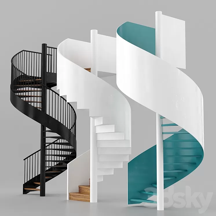 Spiral staircases 3dskymodel