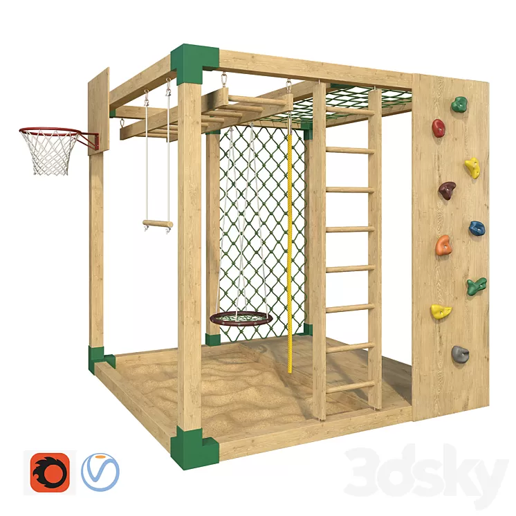 “Sports game complex “”Game cube””. Playground” 3dskymodel