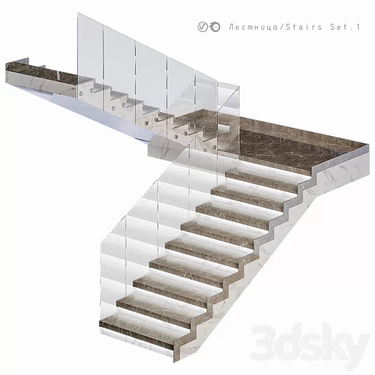 Staircase \/ Set 1 3dskymodel