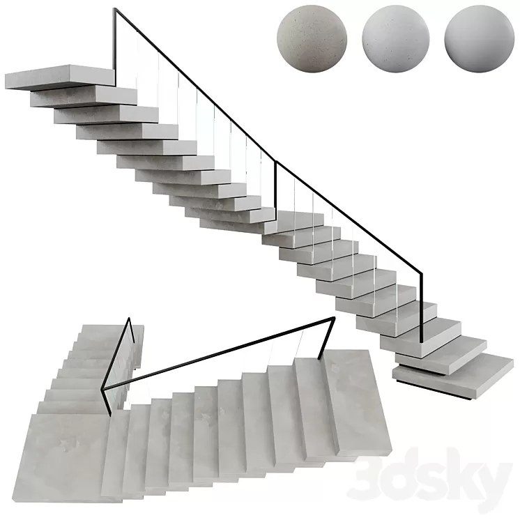 Stairs V07 3dskymodel