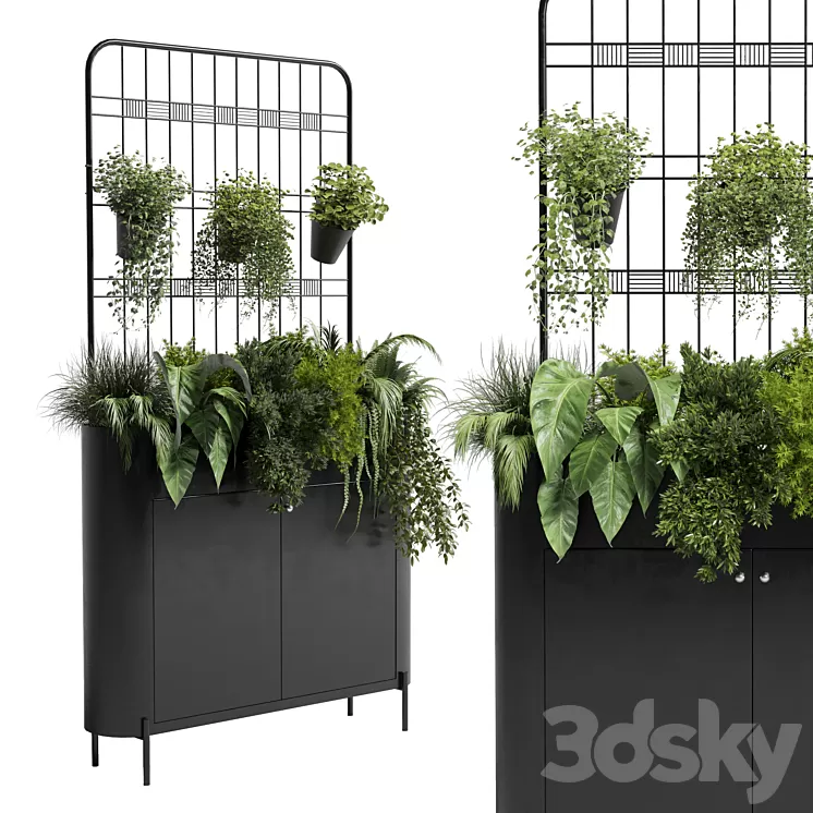 stand wall decor with shelves for the library and closet or showcase plants collection 175 3dskymodel