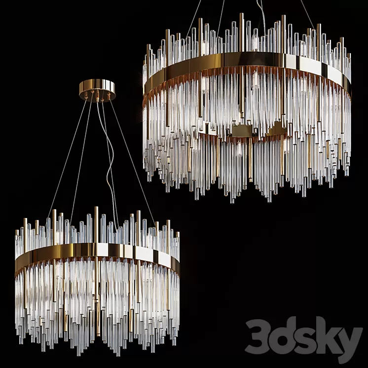Suspended chandeliers Acapulco 3dskymodel