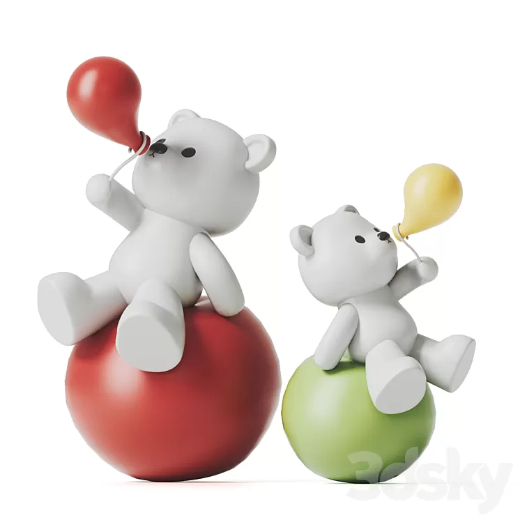 Teddy Bear and Balloons 3dskymodel