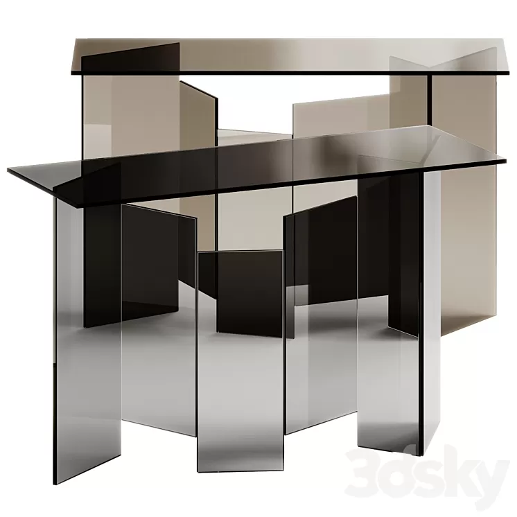 Tonelli Design METROPOLIS Rectangular console table 3dskymodel