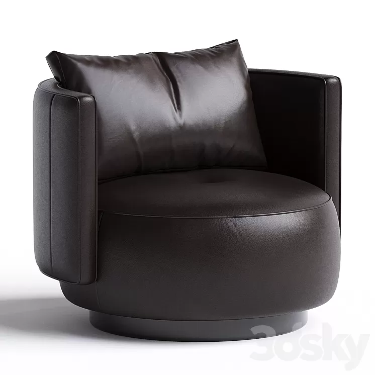 TORII BOLD | Leather armchair by Minotti 3dskymodel
