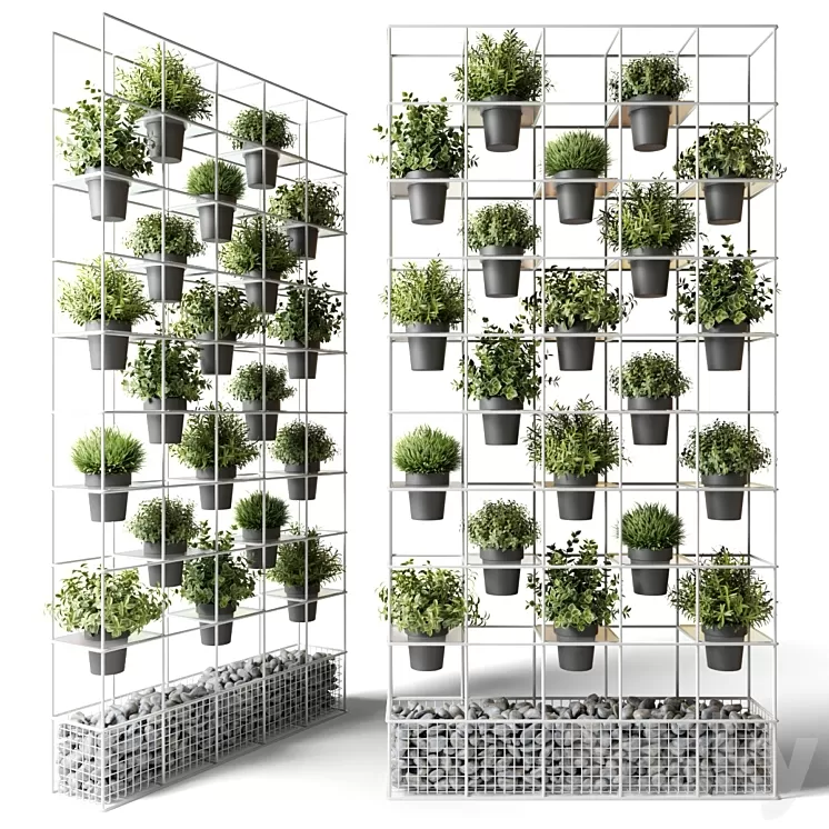 Vertical garden for potted plants 3dskymodel