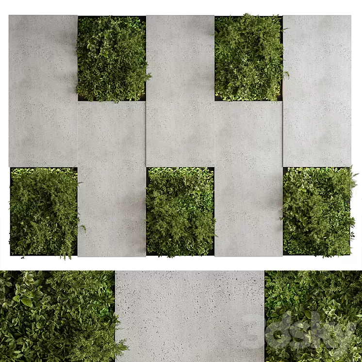 Vertical Garden – Green Wall 77 3dskymodel