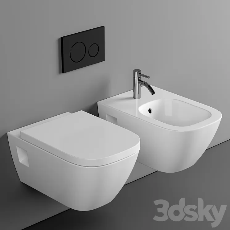 Wall hung toilet Geberit Renova Plan 3dskymodel