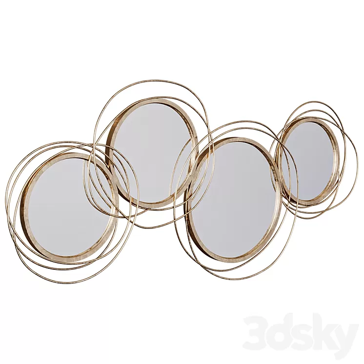 Wall Mirror Modern Luxury Large Gold Round Wall Mirror 3dskymodel