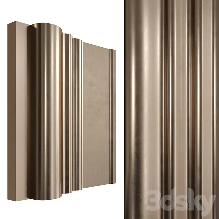 WALL PANEL 01 – GOLD WAVES 3dskymodel
