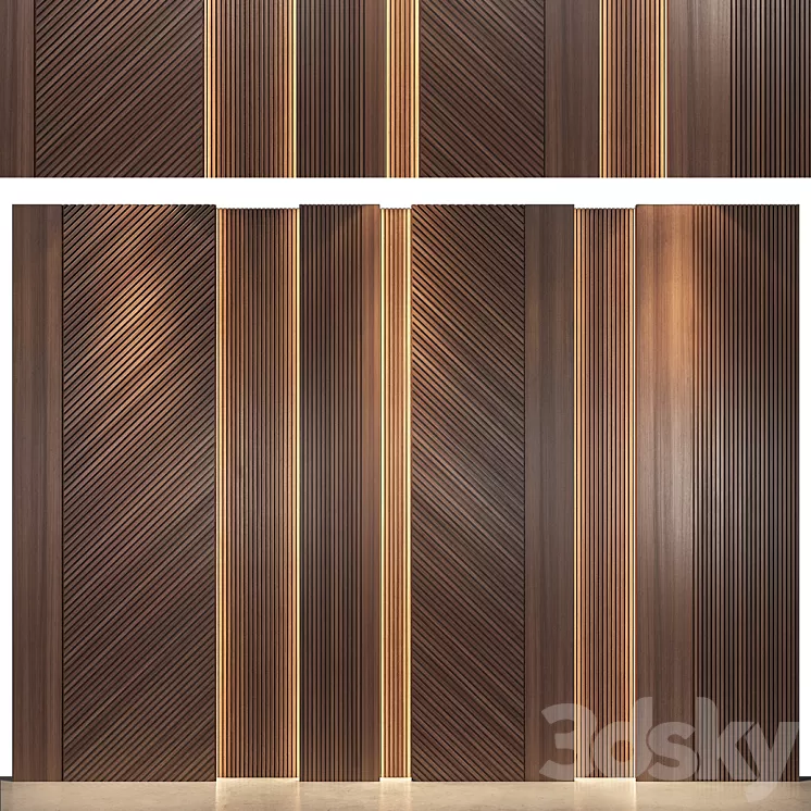 wall panels | set 121 3dskymodel