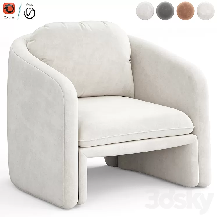Warren armchair by Laredoute 3dskymodel