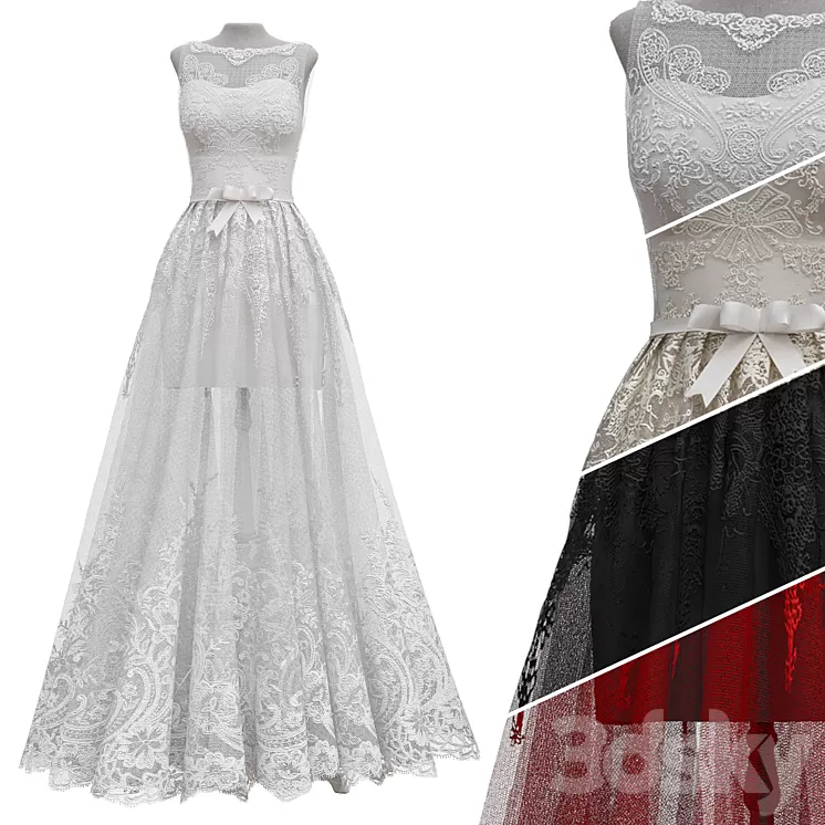 Wedding Dress 3dskymodel