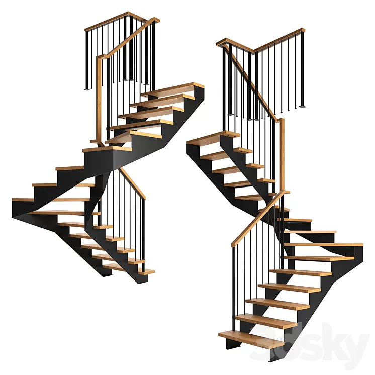 Winder stairs 2 3dskymodel