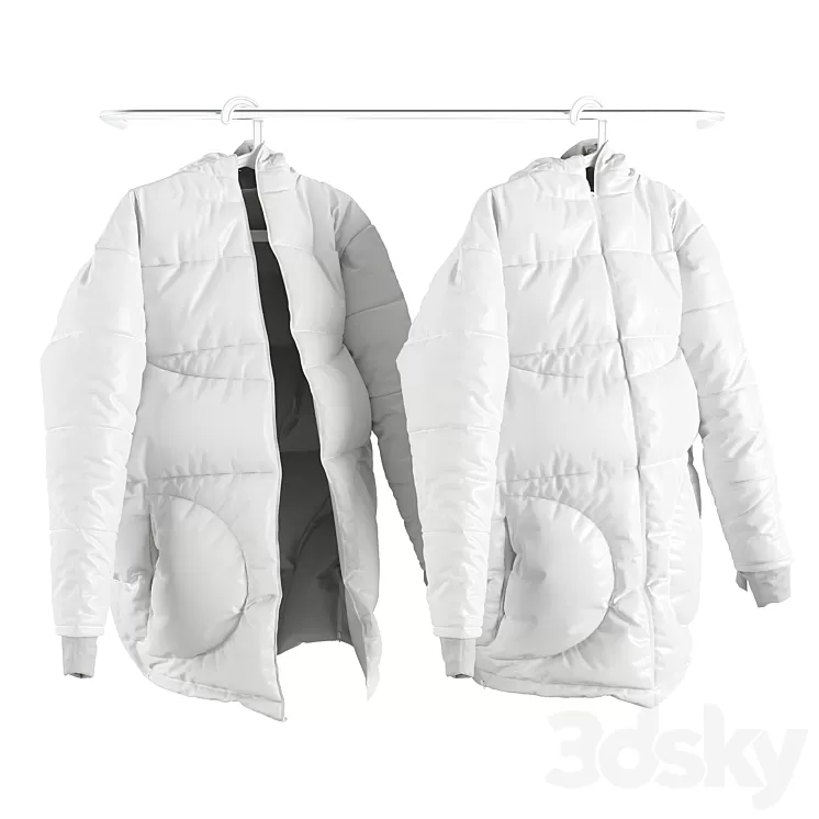 Winter jacket SONDR on a hanger 3dskymodel