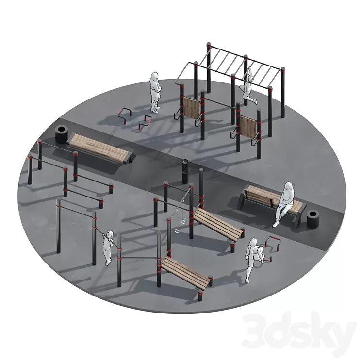 Workout area 3dskymodel