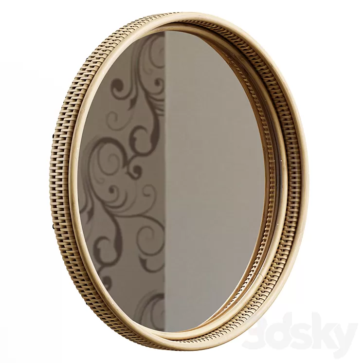 Zara Home – The circular rotang mirror in the frame – Large 3dskymodel
