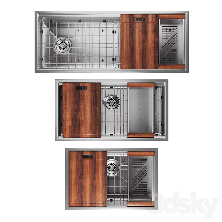 “ZLINE kitchen sink set Garmisch | 27″” 33″” 45″”” 3dskymodel